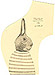 One-eared Bunny: original drawing on hand-cut manila pattern paper by Ayin Es
